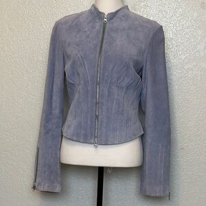 Moda International Lavender Suede Zip-Front Corset Jacket 8/M